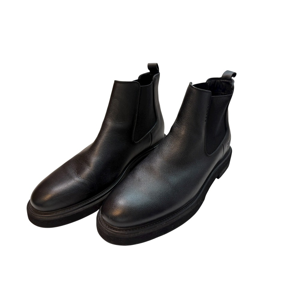 G-Star RAW Bronson Chelsea Mid Boots Black Pebbled Leather Size 13 Pull On Ankle
